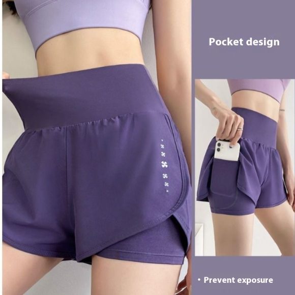 Women's Fitness Sports False Two-piece Suit Anti-exposure Shorts - Image 6