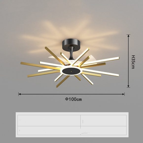 Nordic Light Luxury Living Room Fan Lamp Simple New Style - Image 3