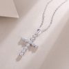 Entrust Luxury Fashion Diamond Pendant Necklace Set With Mosan Diamond Silver Ornaments - Image 4