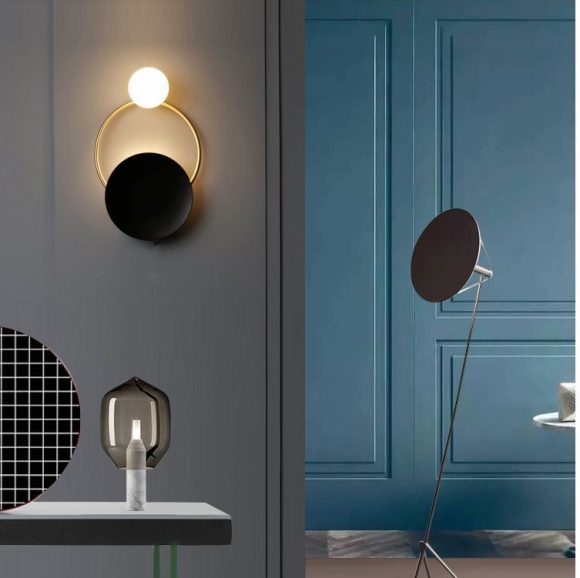Post-modern Ring Wall Lamp Hotel Restaurant Innovative Ring Wall Lamp - Image 2
