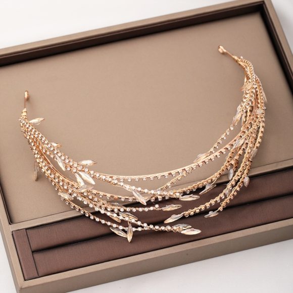 Simple Golden Alloy Double Mesh Headband - Image 2