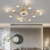 Modern Smart Bedroom Ceiling Fan Lamp