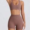 Peach Hip High Waist Running Training Shorts Hip Lifting Nude Feel - Image 7