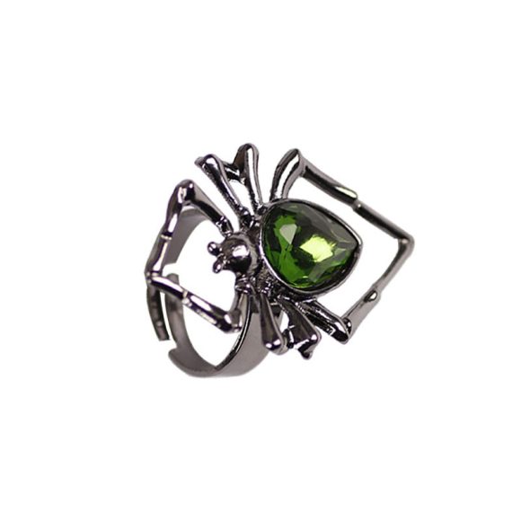 Retro Fashion Animal Ring Creative Black Spider Inlaid Rhinestone - Image 2