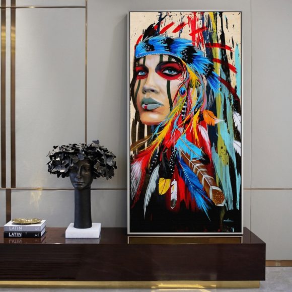 Canvas Home Airbrushed Painting For Decoration - Image 5