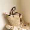 Large Capacity Straw Woven Bag Women's Woven Portable Vegetable Basket Bag - Image 4