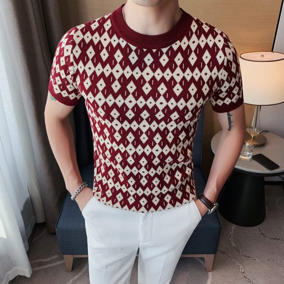 Round Neck Breathable Casual Slim Korean Style Bottoming T-shirt Half Sleeve Sweater - Image 6