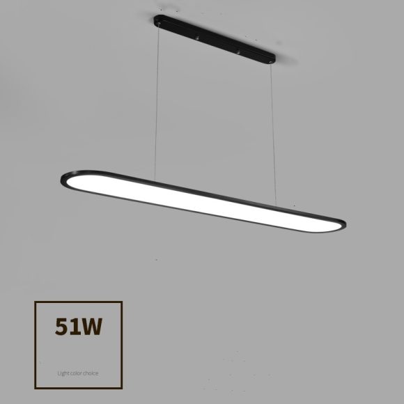 Modern Simple Creative Strip Bar Led Office Lighting Restaurant Chandelier - Image 2