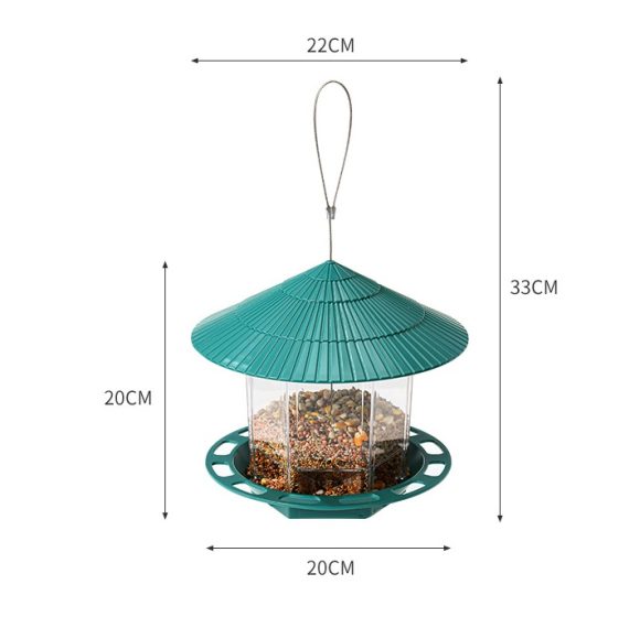 Outdoor Garden Hanging Transparent Bird Feeder - Image 3