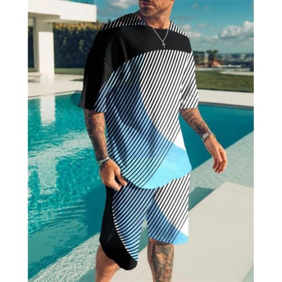 Short Sleeve Foreign Trade Men Leisure Set Suit - Image 8