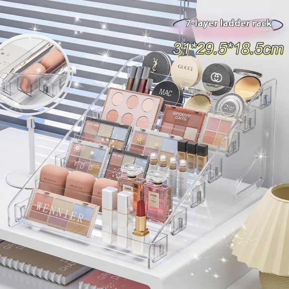 Plastic Transparent Cosmetics Storage Box - Image 3