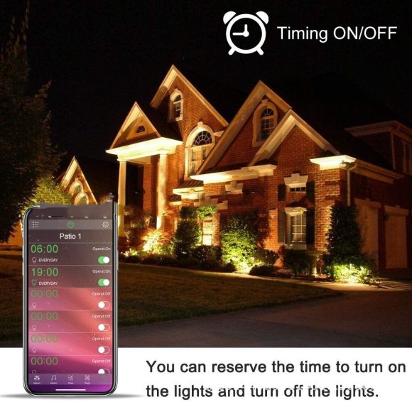 IP66 Waterproof Garden Smart Bluetooth RGBW Flood Light - Image 6