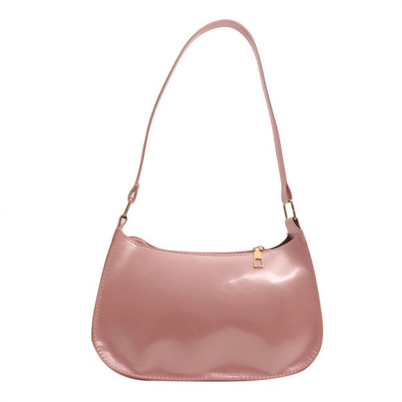 Underarm Bag Women's Portable Patent Leather Solid Color Glossy Crossbody Bag - Image 7