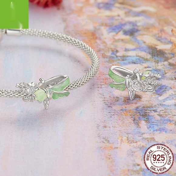 Green Flowers And Insects Series Bracelet String Beads Accessories - Image 6