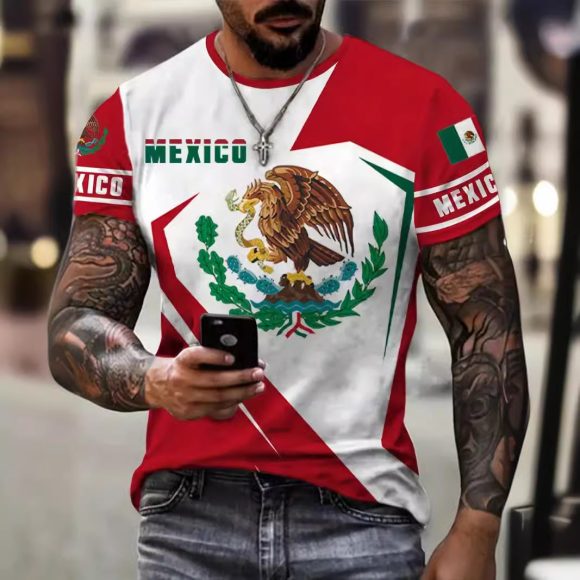 Eagle And Snake T-shirt Loose Round Neck Men's Short Sleeve T-shirt - Image 9