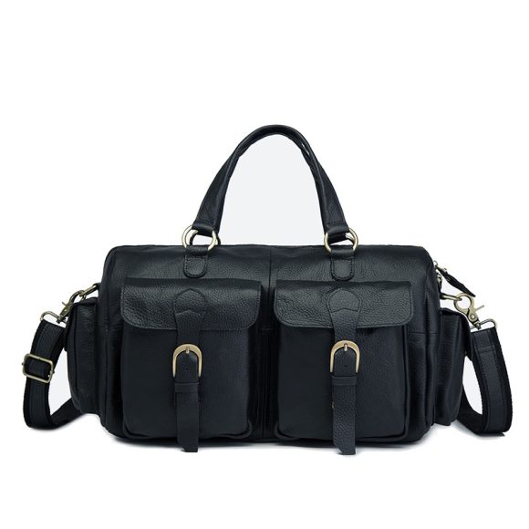 Top Layer Oil Wax Skin Cowhide Leather Retro Men's 14-inch Business Handheld Official Document Bag - Image 5