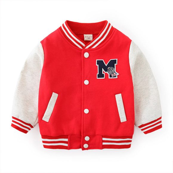 Children's Cardigan Jacket Baseball Sweater Set - Image 4