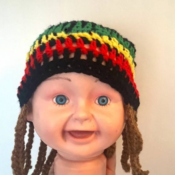 Halloween Jamaica Reggae Children Woolen Cap Handmade Knitted Rainbow Striped Festival Funny Wear - Image 8