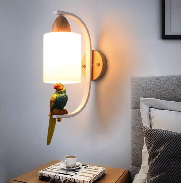 Solid Wood Bedside Lamp Minimalist Creative Personality Living Room Background Wall Stair Aisle Lamps - Image 4