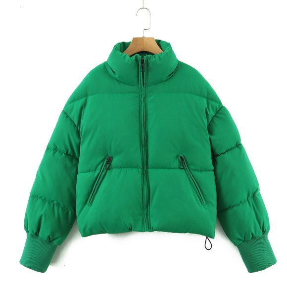 Women's Urban Leisure Versatile Stand Collar Puffer Jacket Coat - Image 9