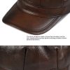 Autumn And Winter Men's Genuine Leather Octagonal Cap - Image 8