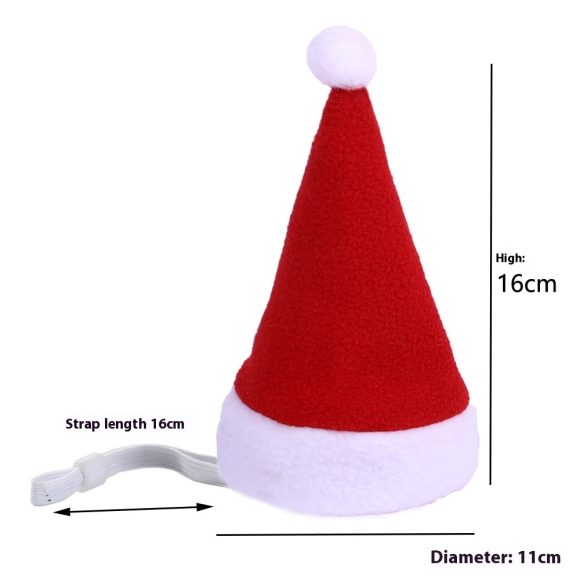 Multicolor Pet Christmas Hat Stripes - Image 5