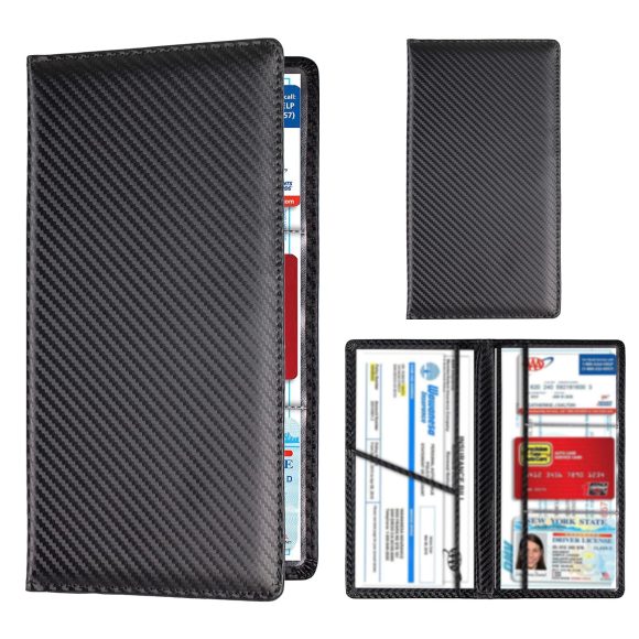 Insurance Document Card Holder In Rose Gold And Black - Image 5