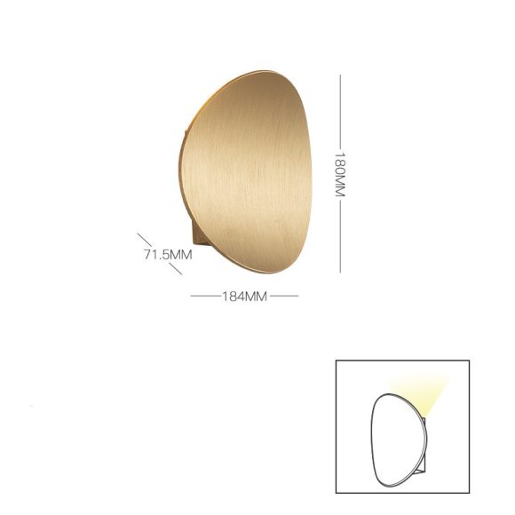 Wall Lamp LED Simple Round White Balcony Background Wall Lamp Bedroom Wall Lamp Decoration - Image 6