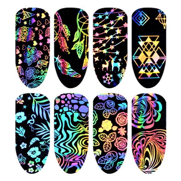 Nail Laser Star Sticker Thermal Transfer Nail Decals Symphony Star Paper - Image 4