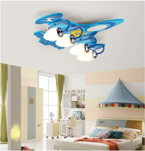 Children's Room LED Ceiling Creative Airplane Cartoon Eye Protection Lamps - Image 4