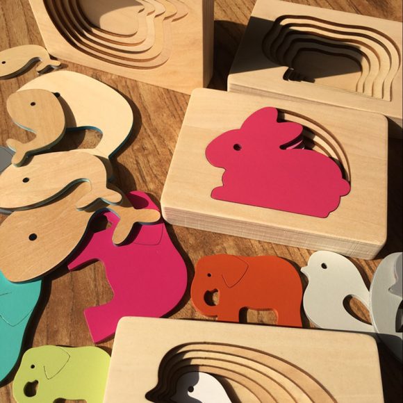 Children's Big Animal Multi-layer Thickened Wooden Puzzle Toy - Image 2