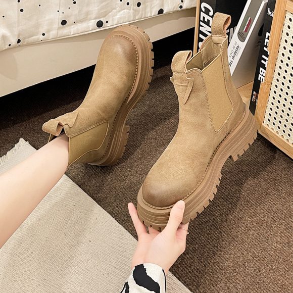 British Style Complex Sleeve Motorcycle Boots Women - Image 6