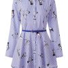 Long sleeve women's striped shirt - Image 2