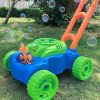 Plastic Hand Push Bubble Machine Electric Blowing Bubble Parent-child Outdoor Children's Tank Car Toy Summer - Image 4