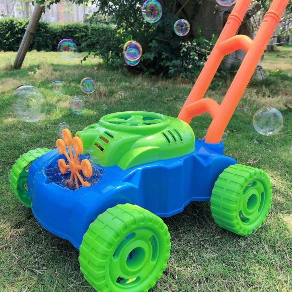 Plastic Hand Push Bubble Machine Electric Blowing Bubble Parent-child Outdoor Children's Tank Car Toy Summer - Image 4