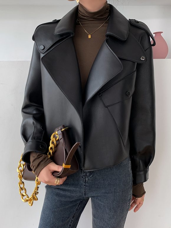 New Genuine Leather Clothes Women's Jacket Sheepskin Loose-fitting Short Coat - Image 9