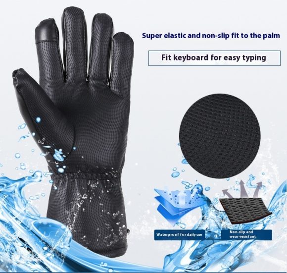 Full Finger Warm Waterproof Motorcycle Outdoor Heating Gloves - Image 6