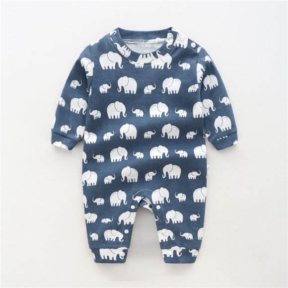 Fashion Cute Cotton Long-sleeved Thin Baby Clothes One-piece - Image 2