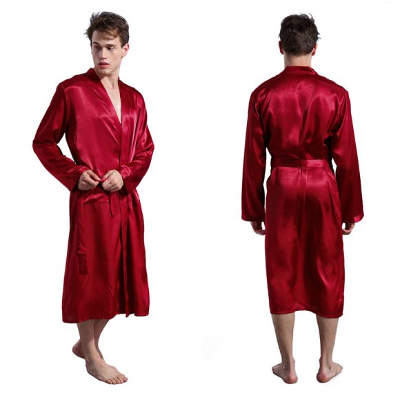 Men's Fashion Solid Color Robe Thin - Image 8