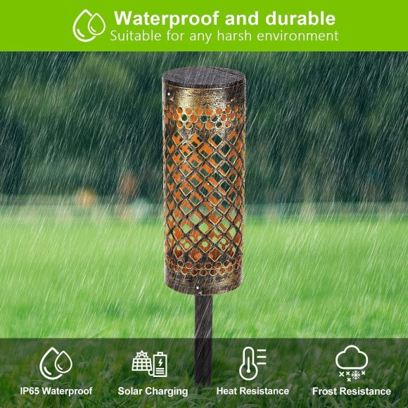 Metal Solar-powered Lawn Lamps Courtyard Decorative Waterproof - Image 5