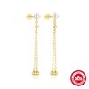Sterling Silver Horse Eye Rhinestone Pearl Eardrops - Image 5
