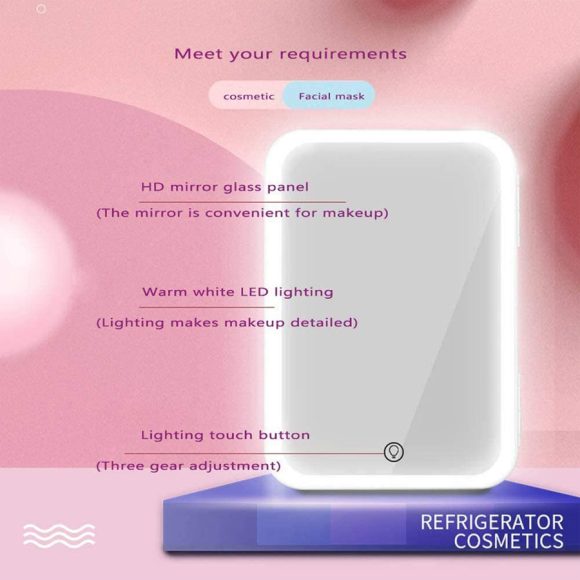 Mini Makeup Fridge Portable Cosmetic Refrigerator Cooler and Warmer Freezer for Perfume Beauty Skincare Products - Image 2