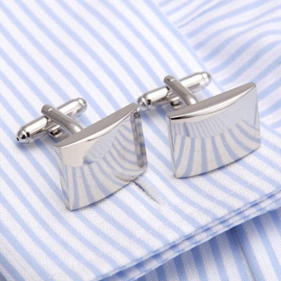 High Quality Plain Glossy Cufflinks French Western-style Clothes - Image 4