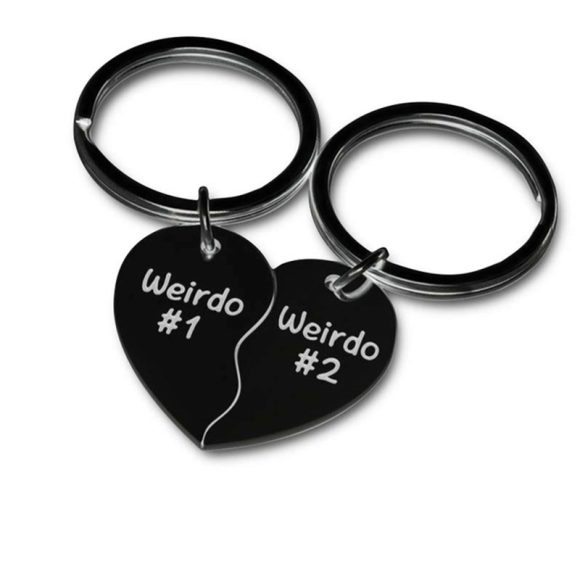 Love Stainless Steel Lettering Keychain Pendant Friend Couple - Image 2