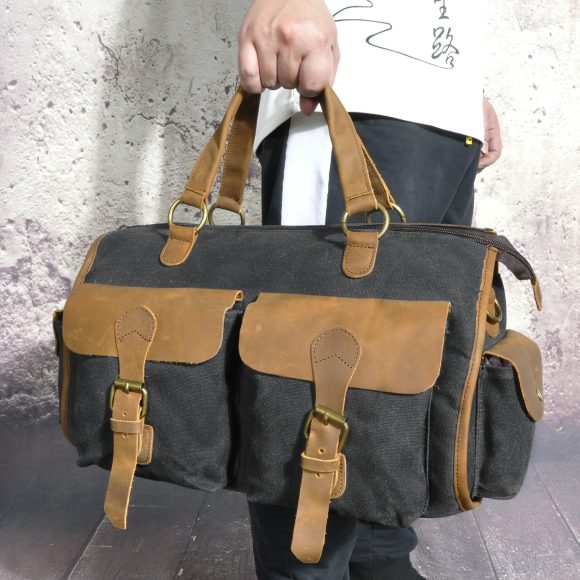 Top Layer Oil Wax Skin Cowhide Leather Retro Men's 14-inch Business Handheld Official Document Bag - Image 10