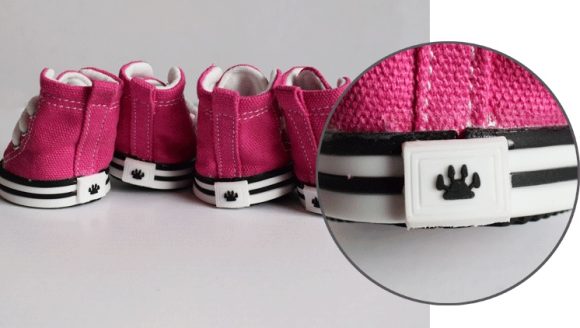 Pet denim canvas shoes dog shoes, sports and leisure waterproof non-slip dog shoes breathable and comfortable - Image 4