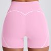 Peach Hip High Waist Running Training Shorts Hip Lifting Nude Feel - Image 6