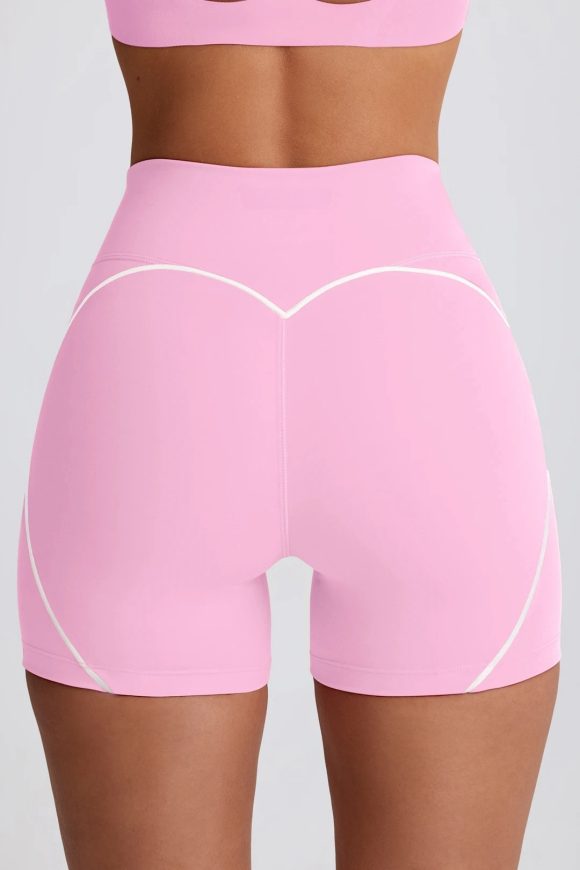 Peach Hip High Waist Running Training Shorts Hip Lifting Nude Feel - Image 6