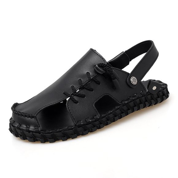 Casual And Fashionable Outdoor Men's Leather Sandals - Image 6