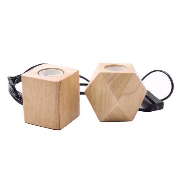Retro Lamp Holder Hanging Wire Wood Lamp Holder Wood Table Lamp - Image 4